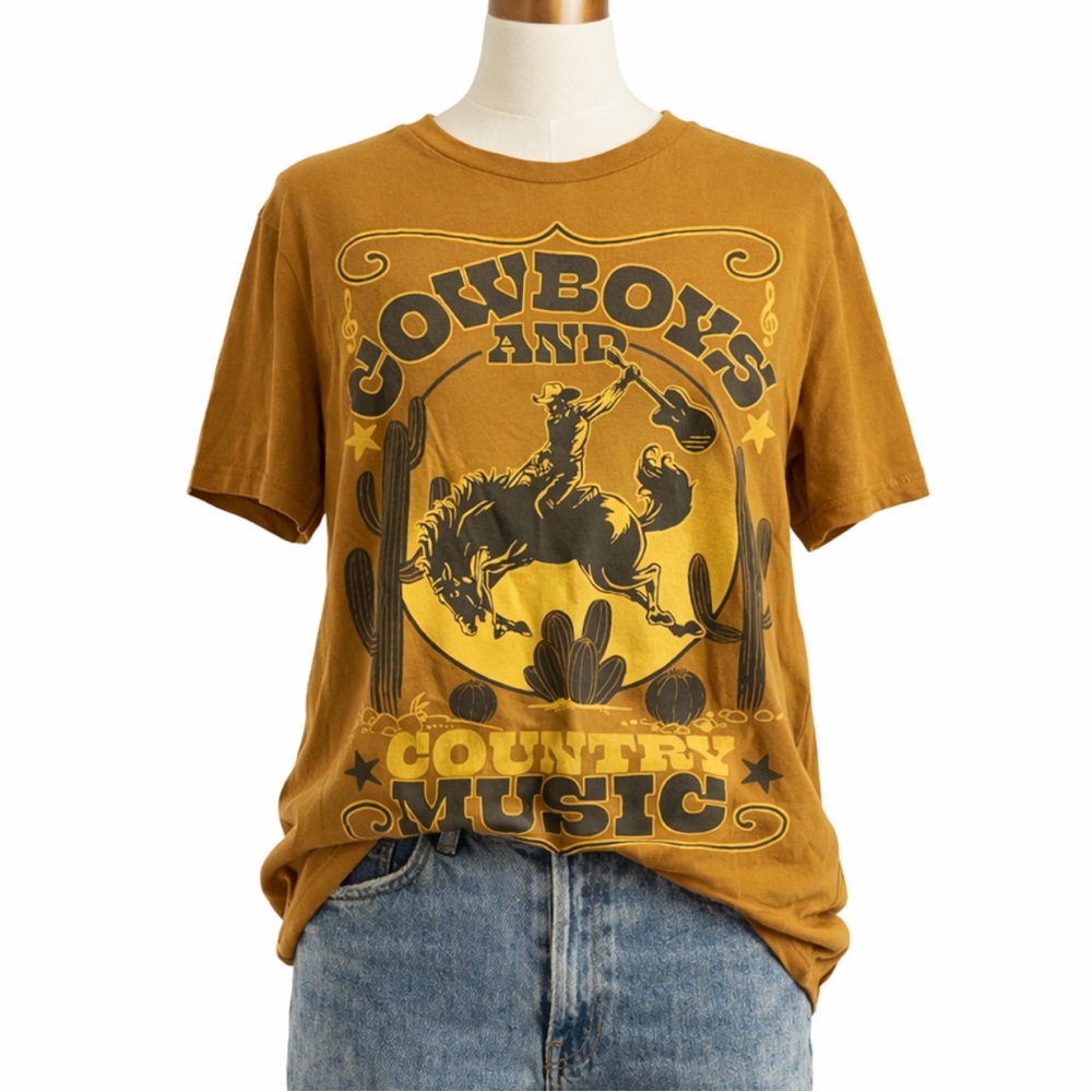 Persaya Medium Cowboy Country Music Graphic Tee | Western Shirt